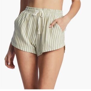 NWT Billabong Road Trippin’ Shorts Olive and White Striped Shorts Size L